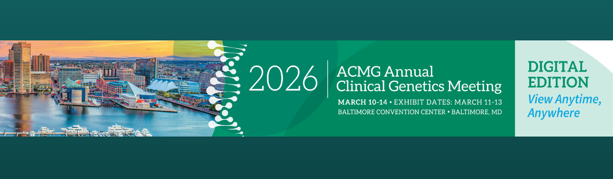 2026 ACMG Annual Clinical Genetics Meeting Digital Edition Image